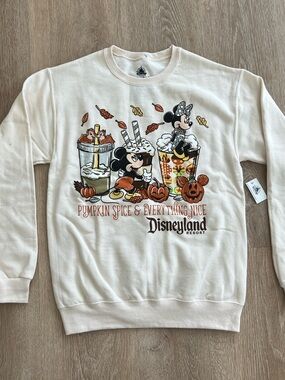 Disney Cream Autumn Mickey & Minnie  Sweatshirt